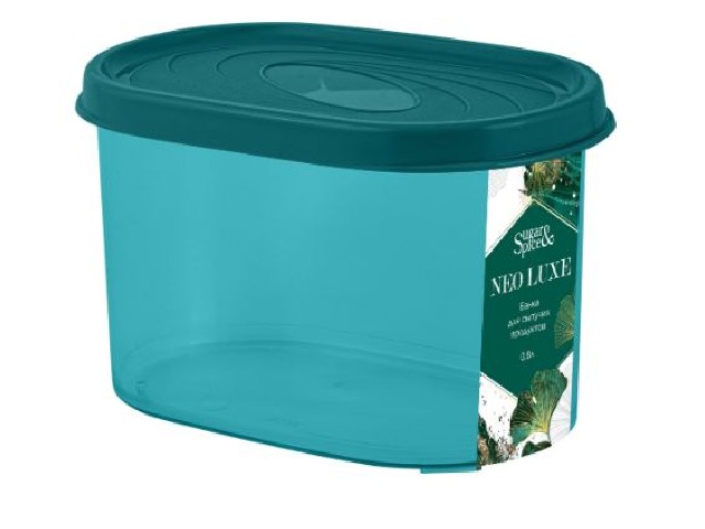 Банка для сыпучих продуктов NEO LUXE 0,8 л изумрудный агат